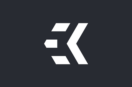 Letter EK Monogram Logo Design