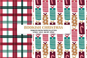 Bookish Christmas Seamless Patterns, a Pattern Graphic by Alanna Messina Design Co (Thumbnail 5 of 8)