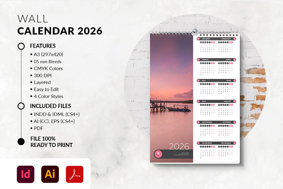 Excellent Wall Calendar 2026 preview 2
