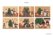 Merry Christmas clipart, a Seasonal Illustration by LyubovZaytseva (Thumbnail 7 of 18)