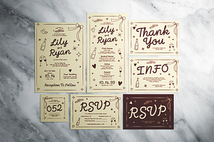 Playful Wedding Invitation Suite, an Invitation Template by The Good Store