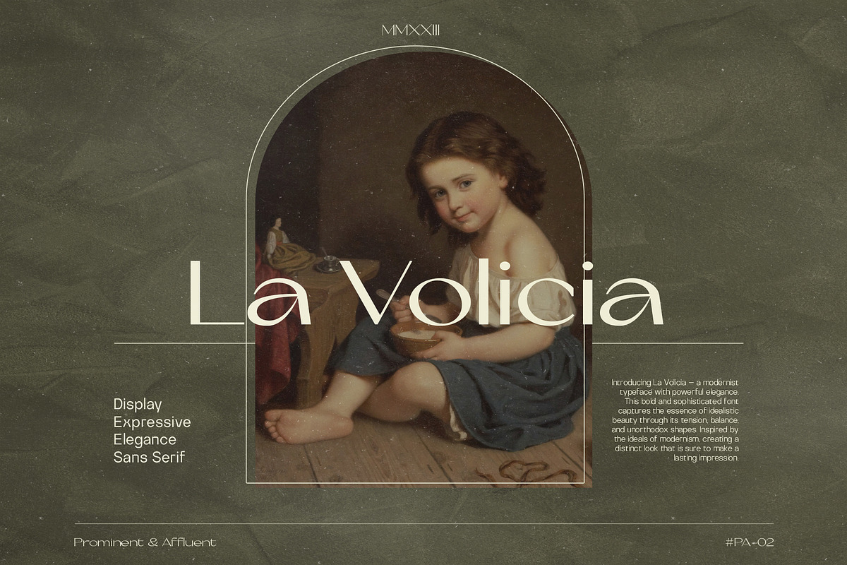 La Volicia Typeface, a Sans Serif Font by Prominent & Affluent (Photo 1 of 12)