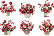 Spring Flower Basket Clipart, an Illustration by Designking (Thumbnail 5 of 5)
