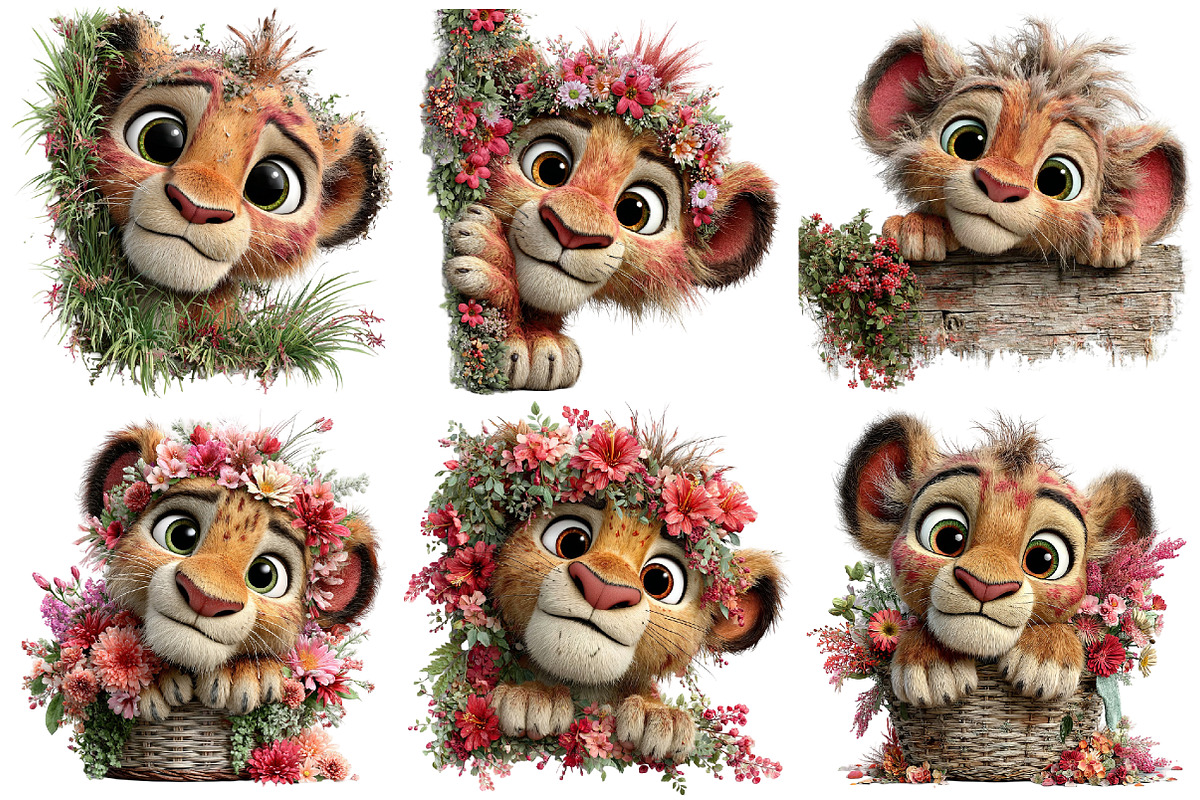 Baby Lion Peeking Clipart, an Illustration by Pixels.Craft (Photo 4 of 5)