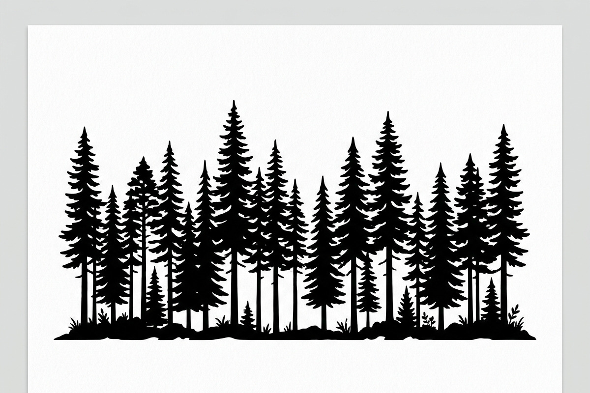 Majestic Pine Trees SVG, a Finance Illustration by Amazin_art (Photo 8 of 32)