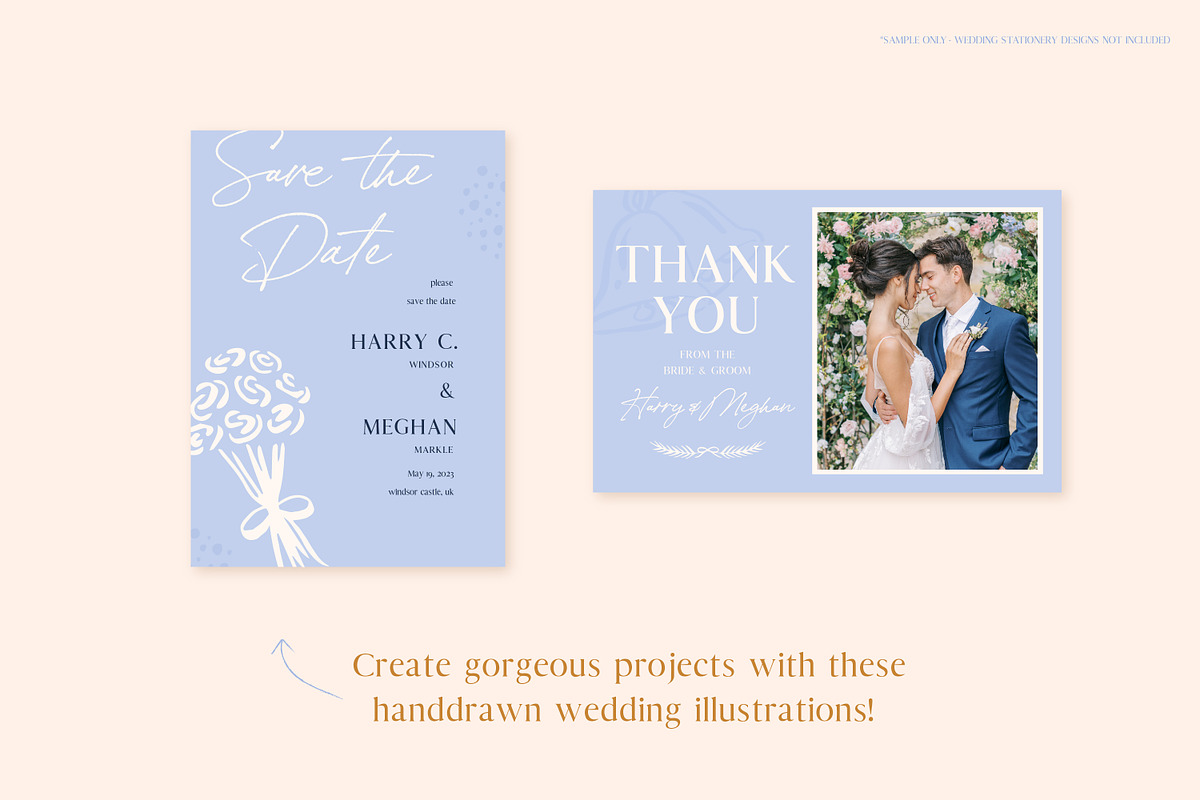 Handdrawn Wedding Illustration Set, an Illustration by Fourteen Creative Co. (Photo 6 of 7)