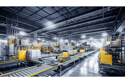 shipping goods warehouse building ai, a Background Photo by pikepicture