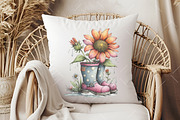 Whimsical Spring Sunflower Clipart, an Illustration by OK Design (Thumbnail 6 of 6)