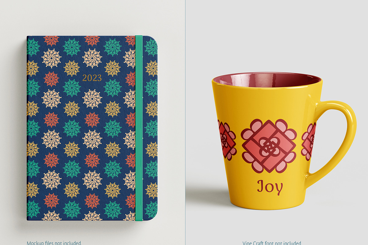Winter Holidays Joy Collection, a Pattern Graphic by Type Art Crafters (Photo 3 of 15)
