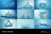 Water shapes. 43 images, a Decorative Illustration by Handmadefont (Thumbnail 2 of 11)