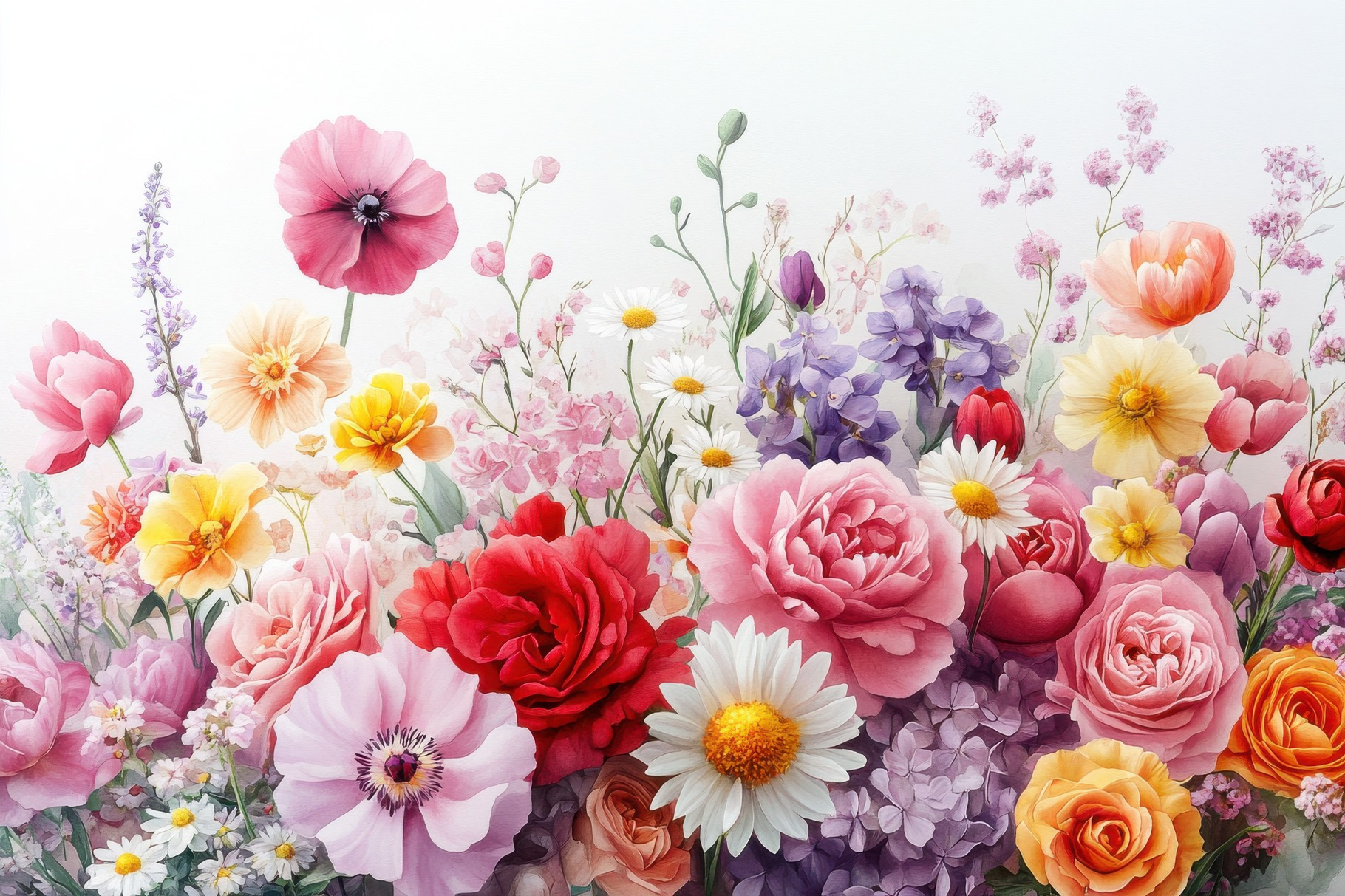 Vibrant Spring Flower Bouquet Colorf, a Background Photo by Pixeness Studio