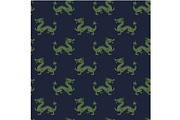 Royal Dragon on Navy Blue, a Pattern Graphic by Sharon Schwalbe (Thumbnail 6 of 7)