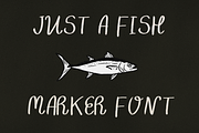 JUST A FISH | Playful Marker Font, a Handwritten Font by Ashiya Pixel (Thumbnail 1 of 8)