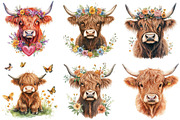Watercolor Spring Peeking Animal Cli, an Illustration by DreamPrint404 (Thumbnail 2 of 6)
