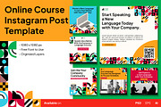 Language Course Instagram Post, a Social Media Template by Esensifiksi.studio (Thumbnail 1 of 3)