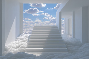 Stairs to the bright sky, a Photo by Beautiful things