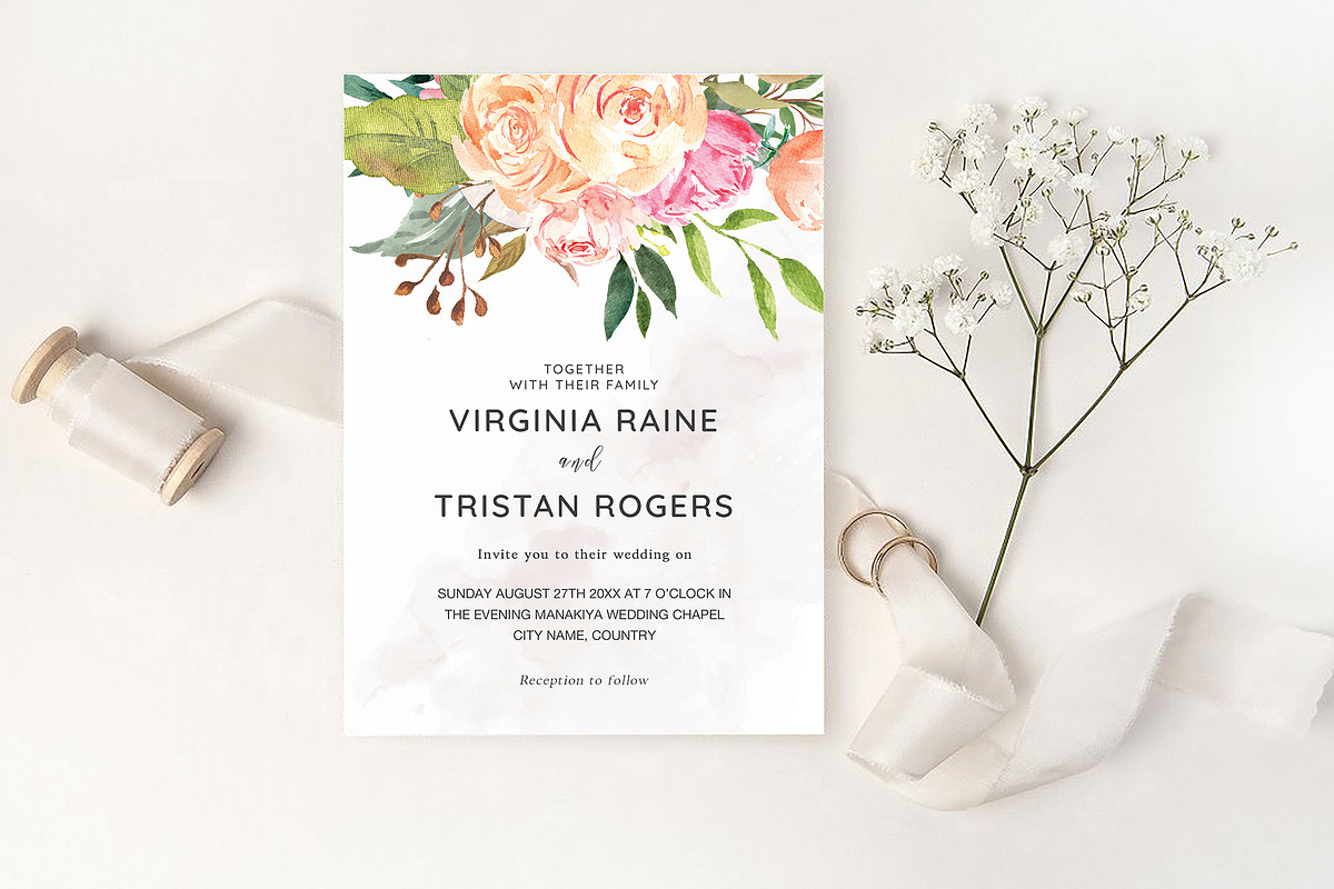 Canva Wedding Invitation, an Invitation Template by ShineOnWedding (Photo 4 of 12)