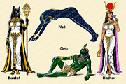 Egyptian Gods and Goddess Bundle, a Person Illustration by Yurals Art (Thumbnail 2 of 5)