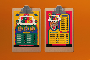 Red Yellow Retro Food Menu, a Flyer Template by graphicook
