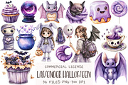 Lavender Halloween Clipart, an Illustration by OK Design (Thumbnail 1 of 5)