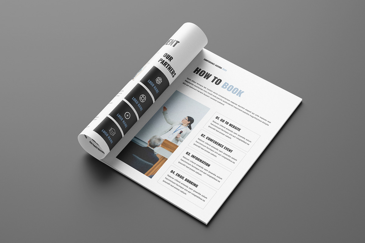Conference Agenda Brochure Template, a Brochure Template by Seeing-art (Photo 3 of 11)