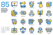 85 Digital Nomad Icons, an Outline Icon by Flat Icons (Thumbnail 1 of 9)