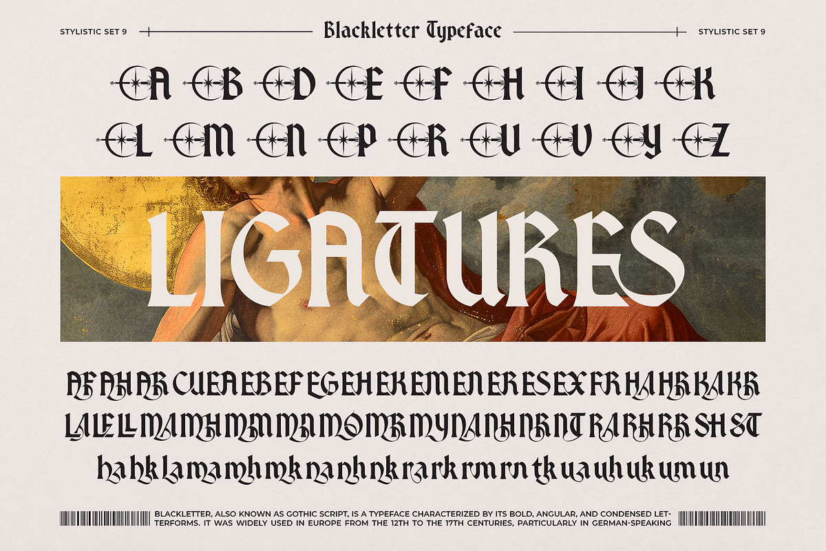 Dreamhour Typeface, a Blackletter Font by alit design (Photo 16 of 20)