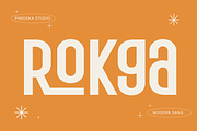 Rokga - Modern Branding Sans, a Sans Serif Font by Pandeka Studio (Thumbnail 1 of 8)