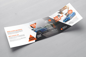 Car Rental Service Square Trifold