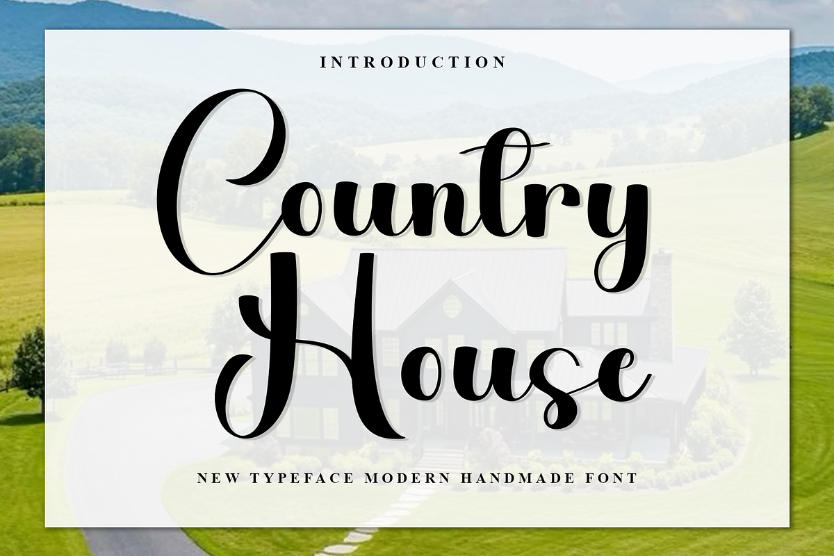 Country House, a Handwritten Font by InermediaSTUDIO (Photo 1 of 8)
