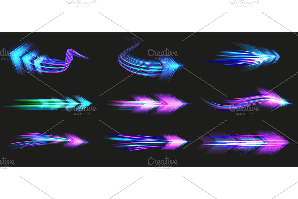 Light speed arrows. Futuristic, an Illustration by winwin.art