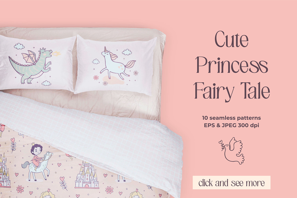 Cute Princess Fairy Tale, an Object Graphic by Apolinarias Art (Photo 4 of 9)