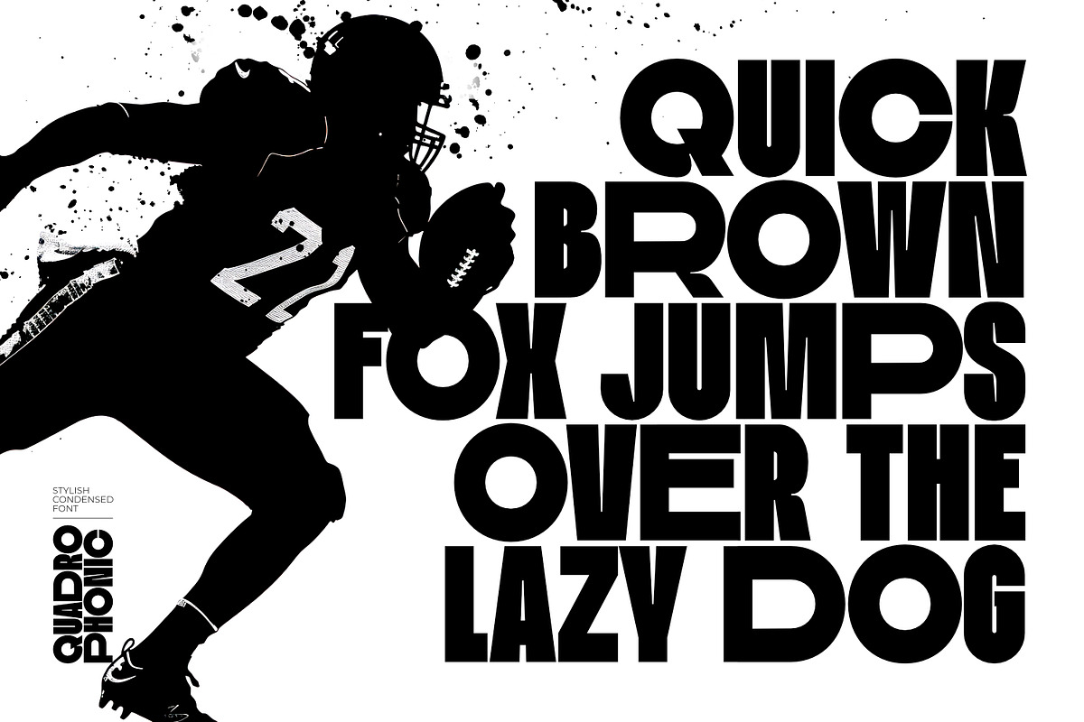 Quadrophonic Stylish Condensed Font, a Sans Serif Font by ikiiko (Photo 2 of 7)
