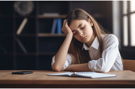 Bored student education. Generate Ai, a School & Education Photo by Ylivdesign
