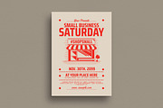Retro Small Business Saturday Flyer, a Flyer Template by Guuver (Thumbnail 1 of 3)