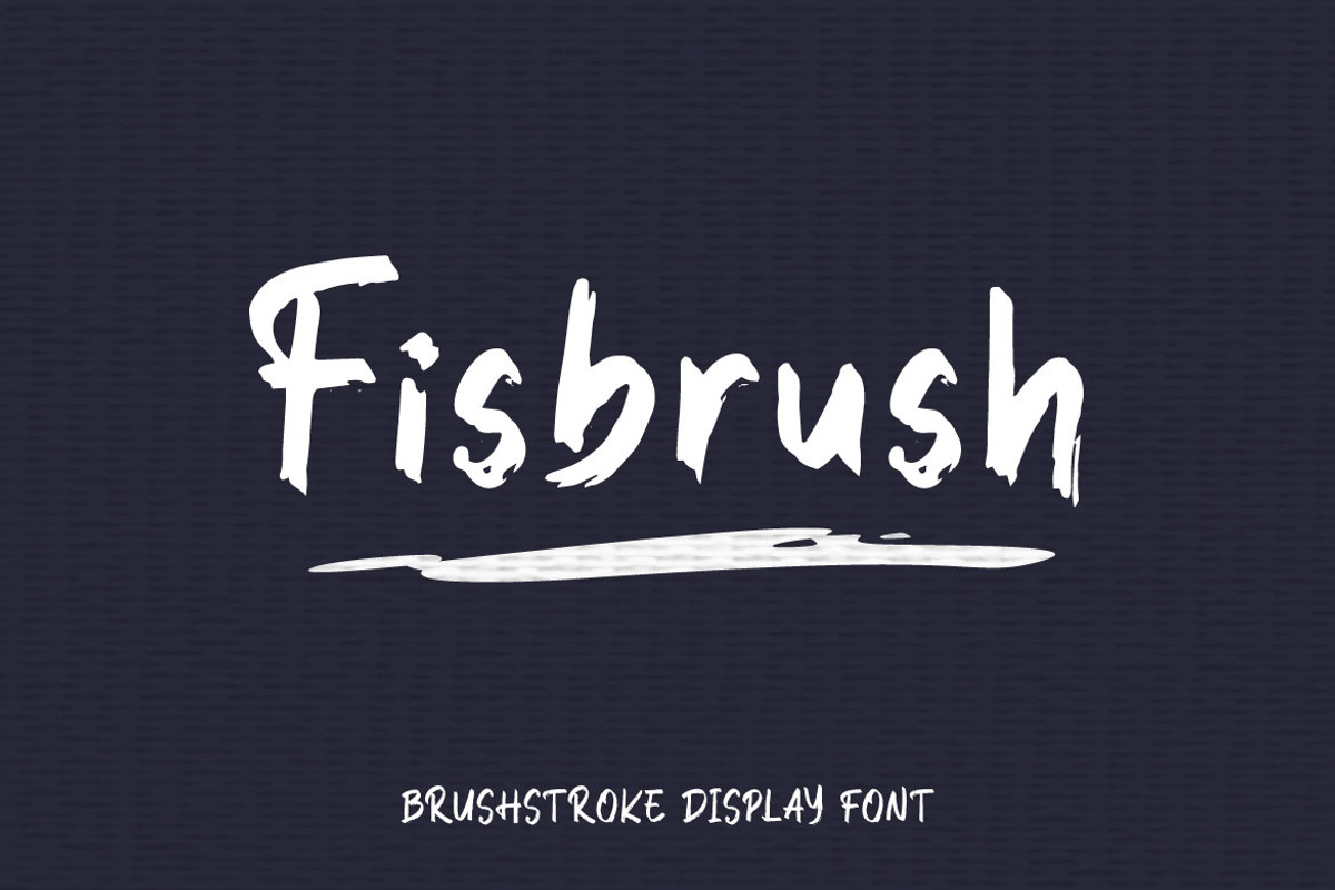 Fisbrush - Brushstroke Display Font, a Font by Mightyfire (Photo 1 of 2)