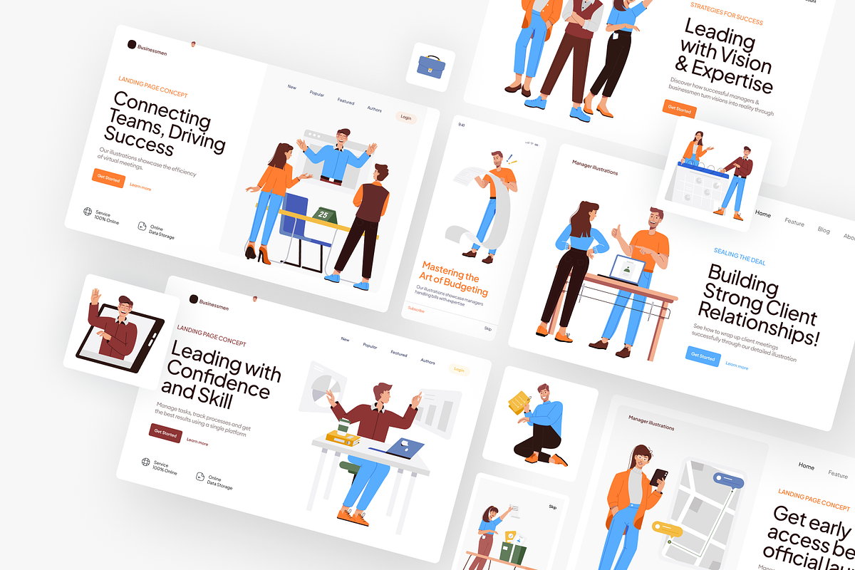 Business Character Illustration Set, a Finance Illustration by Vectors Market (Photo 8 of 10)