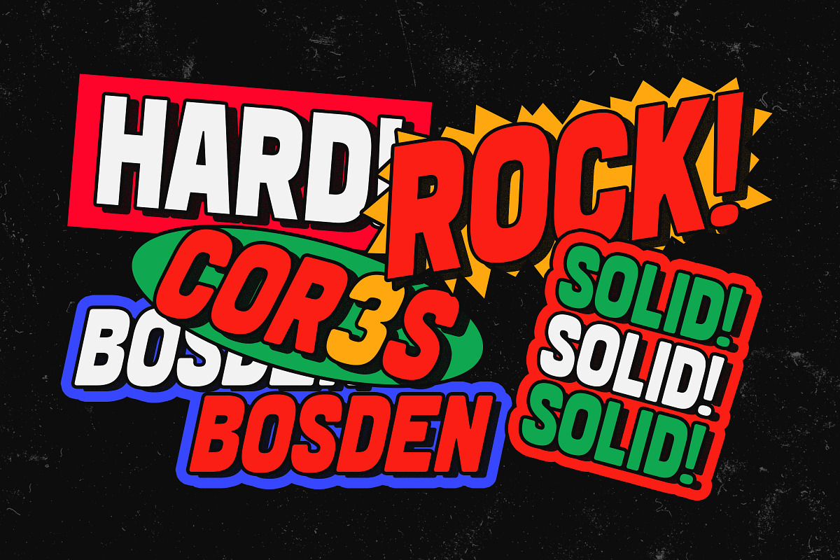 Bosden – Bold Display Sans Font, a Sans Serif Font by Sekyra Lab (Photo 7 of 11)