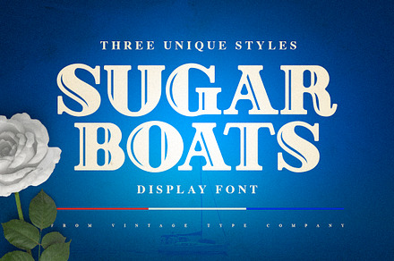 Sugar Boats Display Font, a Serif Font by Vintage Type Company