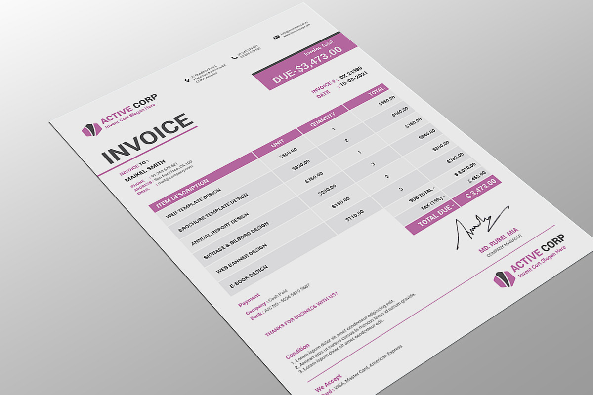Style Invoice Template