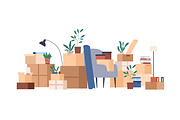 Cardboard boxes for relocation set, an Object Illustration by Good Studio (Thumbnail 4 of 4)