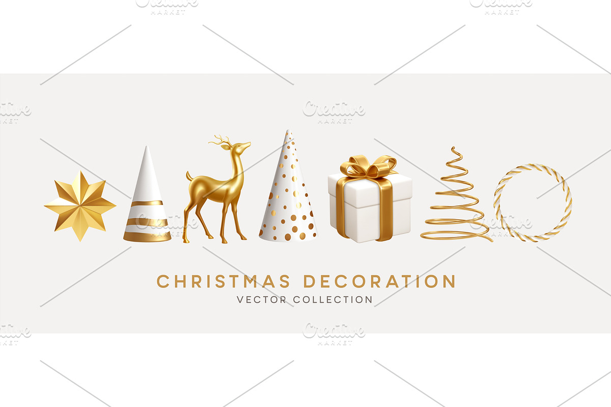 Christmas decorations vector, an Object Graphic by Vik_Y  Vector&Design