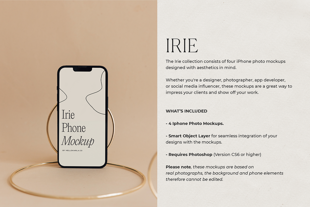 Aesthetic iPhone Mockups - Irie, an iPhone Mockup by HelloKarla (Photo 2 of 6)