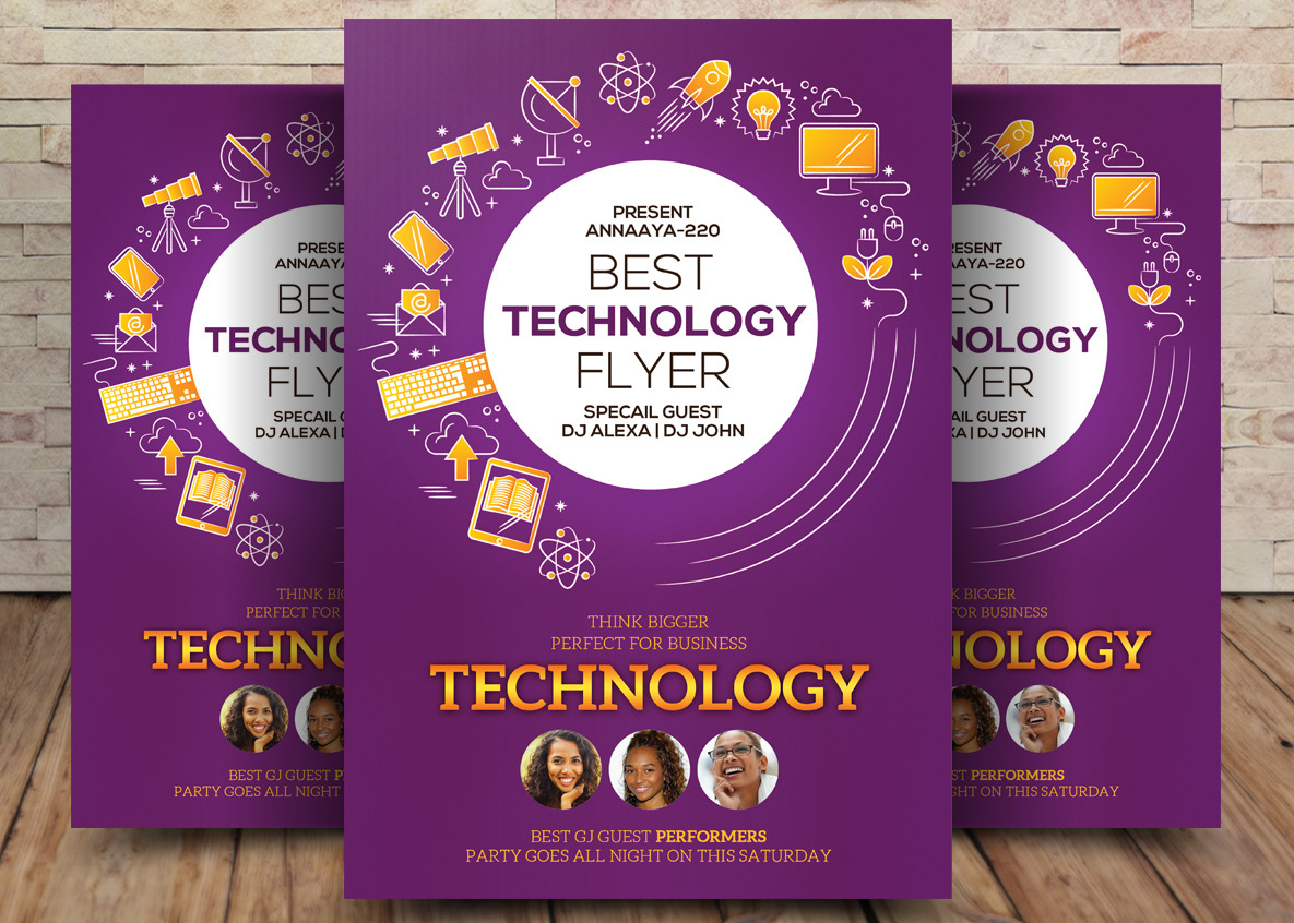 Best Technology Flyer Template, a Flyer Template by graphicforest