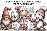 Whimsical Christmas Clipart, an Illustration by Craft Nest (Thumbnail 1 of 6)