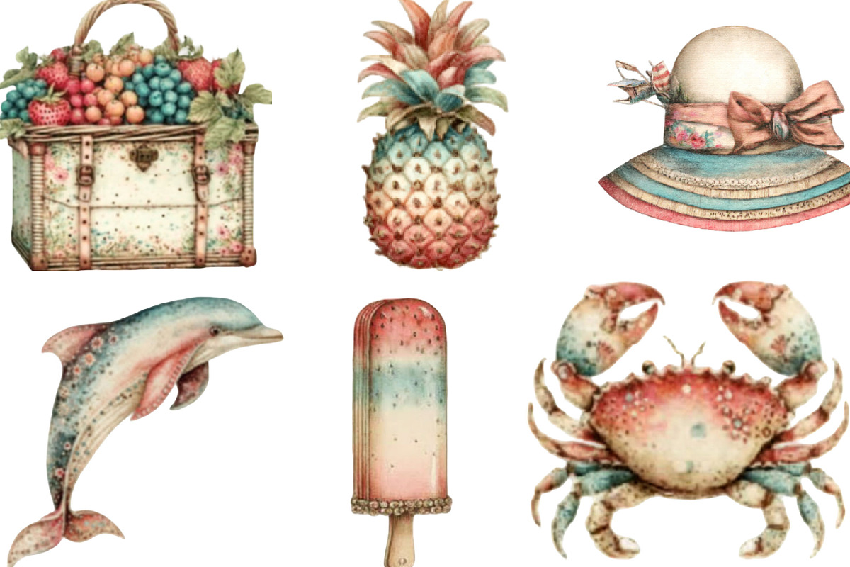 Whimsical Summer Clipart PNG, an Illustration by Designking (Photo 5 of 5)