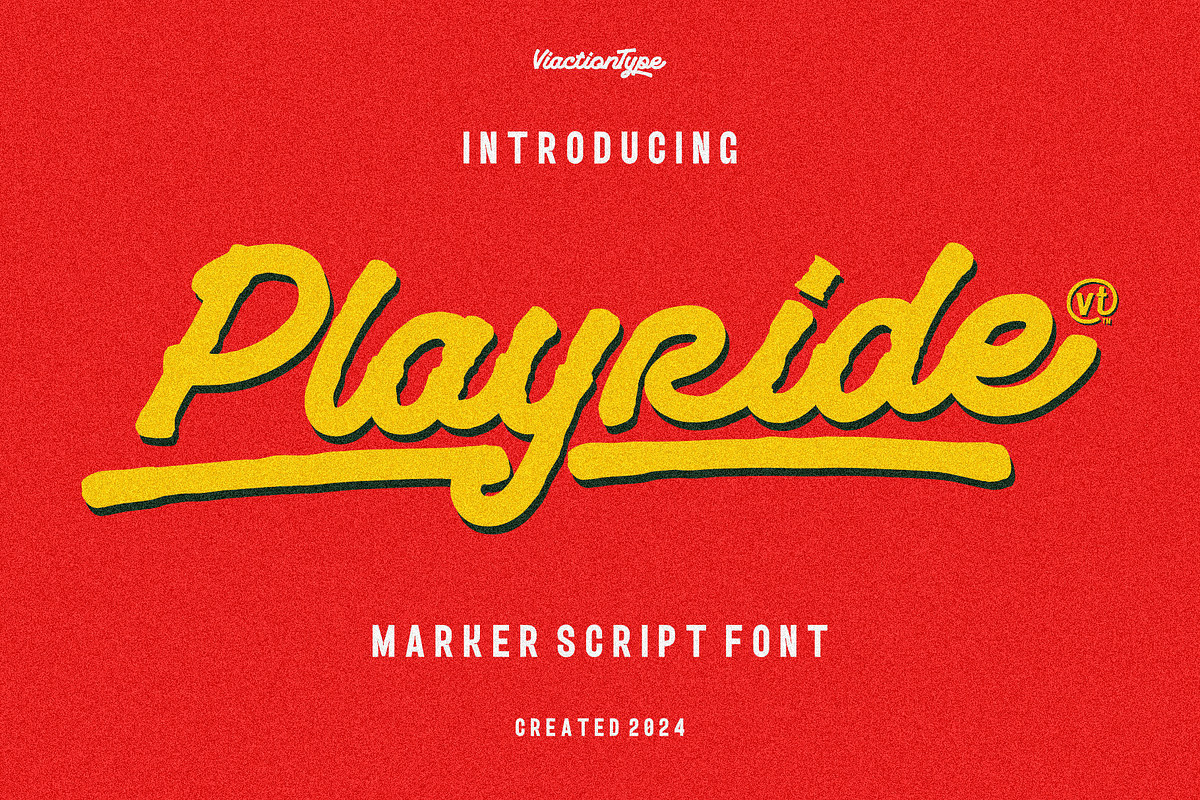 VT Playride - Font Vintage Script, a Script Font by ViactionType (Photo 1 of 13)