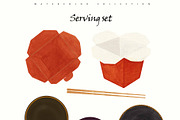 Egg Noodles Watercolor Recipe Set, a Food Illustration by Sunshine Art (Thumbnail 12 of 13)