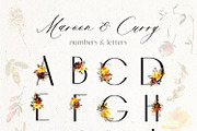 Maroon Yellow Orange Florals PNG, a Decorative Illustration by whiteheartdesign (Thumbnail 2 of 9)