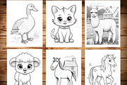 Farm Animals Coloring Pages for Kids, a Brochure Template by LA Design (Thumbnail 3 of 10)